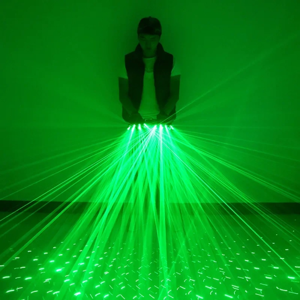 Led Gloves Music - 녹색 레이저 장갑 레이저 FlashFinger 드레스