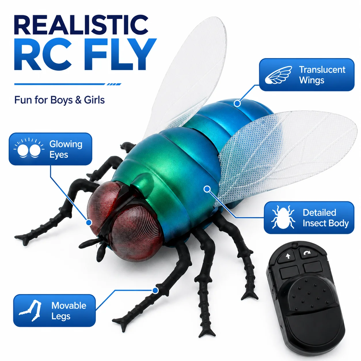Electronics Gadgets For Kids - 적외선 RC 플라이 토이, 실제 곤충처럼