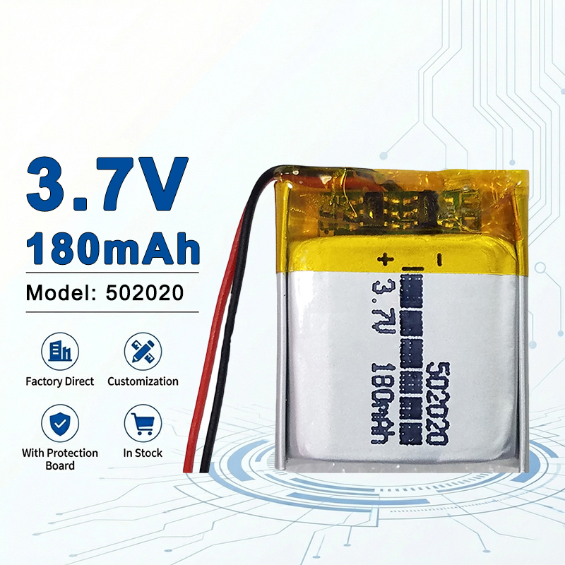 Electronics And Gadgets With A - 502020 3.7V 180mAh 충전식 리튬 폴리머