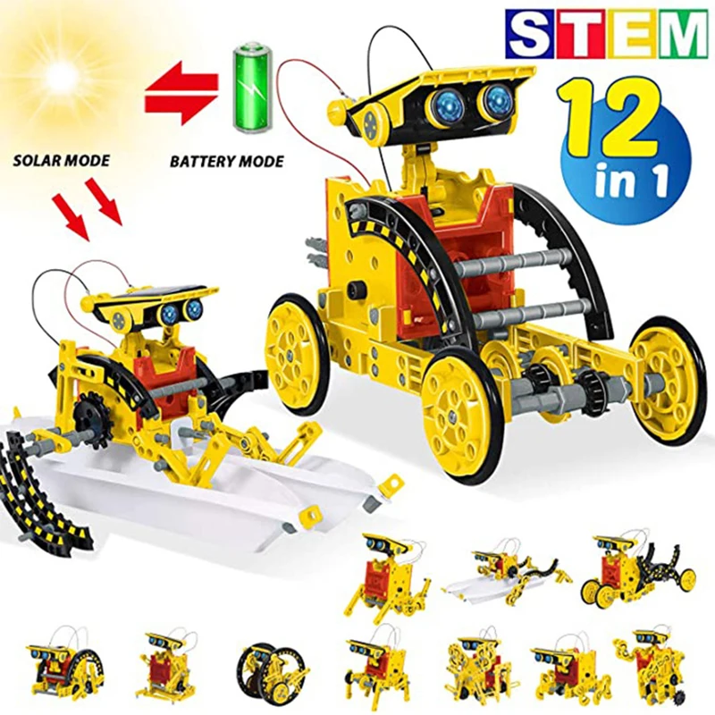 12 in 1 과학 실험 태양 로봇 장난감 DIY 빌딩 - Electronics Gadgets For Kids 리뷰 및 가격