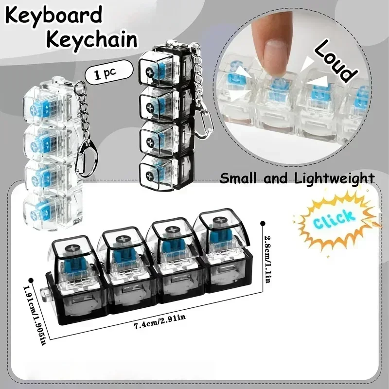 LED 키보드 키체인 피젯 장난감 크리스탈 클리커 감각 - Electronics Gadgets For Kids 리뷰 및 가격