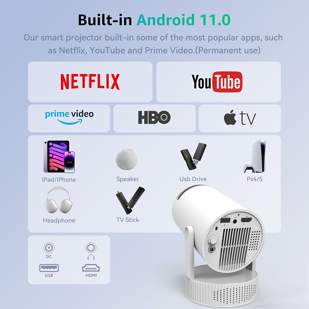 2026년형 충전식 HY300 Pro+ 미니 프로젝터, - Mini Projector Portable 리뷰 및 가격