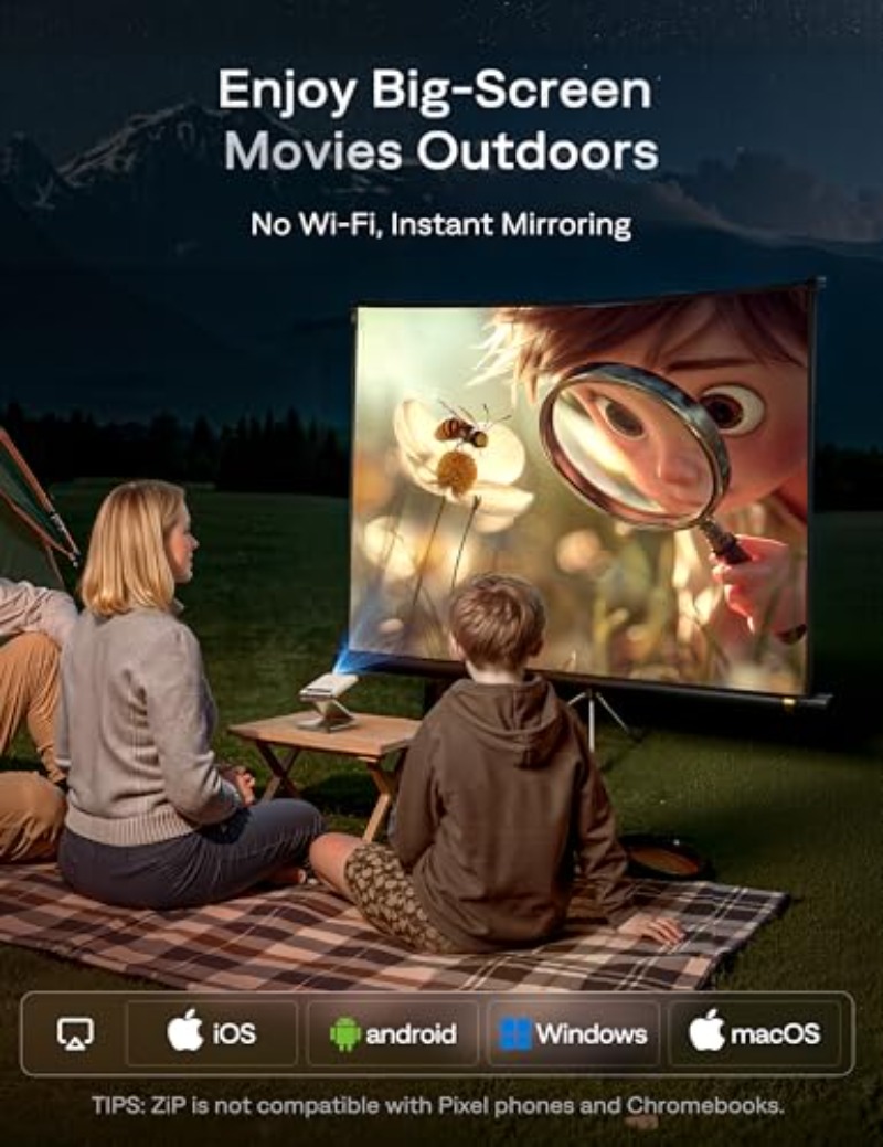 인잠 ZIP 골드 트라이폴드 휴대용 프로젝터 DLP 미 - Mini Projector Portable 리뷰 및 가격